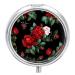 Round Pill Box Beautiful Rose Gift Print 3 Compartment Medicine Pill Case Print Pill Organizer Decorative Metal Portable Pill Box Pocket Pill Box Style