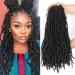Yorda Soft Locs Crochet Hair for Black Women Natural Faux Locs Crochet Braids Pre Looped Synthetic Distressed Locs Braiding Hair (18Inch 16Strands/Pack 1B) 1B 18 Inch (Pack of 6)