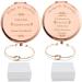 Pack of 2 Mother of the bride & Mother of The Groom Mirrors Gifts Set Rose Gold Stainless Steel Compact Pocket Makeup Mirror with 2 Pcs Rose Gold Knot Bracelet and 2 Gift Box Wedding Proposal Gift