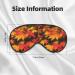 Sleep Mask Eye for Women & Men - Reusable Soft Blackout Eye Masks for Better Sleep | Travel & Camping Essentials | Unique Gifts - Red Maple Leaves Design - Buy Online on GoSupps.com