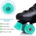 Nezylaf 8 Pack 32x58mm Cyan Quad Roller Skate Wheels with Bearings - Outdoor/Indoor Skating Replacement Kit w/ 2 Toe Stoppers - Buy Online on GoSupps.com