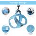 Bella & Pal Small Dog Harness with Leash - Reflective Breathable Air Mesh - Step-In Design for Small Dogs & Cats - Sky Blue (35-40cm Breast Size) - Buy Online on GoSupps.com