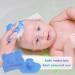 Fainfun Baby Bathing Brush Set - Soft Bristle Scalp Massage Brush for Newborns (2PCs) | Gentle Milk Scab Remover - Blue - Buy Online on GoSupps.com
