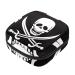 Pirate flag black and white women's napkin storage bag menstrual pad bag portable menstrual cup pocket with zipper for teenagers girls women women