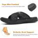 ONCAI Mens Criss Cross Sandals 14 Black - Arch Support Recovery Sport Slippers for Plantar Fasciitis - Buy Online on GoSupps.com