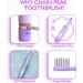 Kids Sonic Electric Toothbrush - Rechargeable Cute Bear Design for Boys and Girls 3-12, 30s Reminder, 2 Min Timer, 5 Modes - Includes 6 Brush Heads and Wall-Mounted Holder (Purple) - Buy Online on GoSupps.com
