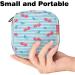 Portable Storage Bags for Women's Bandages & Menstrual Products - Red Cherries & Pastel Blue Stripes - Ideal for School & Office - Buy Online on GoSupps.com