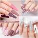 Shining She Gel Nail Polishes Set - 10 Colors Nude Pink White Glitter - Soak-Off UV/LED Manicure Gift - 8ML - Buy Online on GoSupps.com