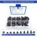 90 Set Chicago Screws Kit - 6 Sizes Round Flat Head Leather Rivets for DIY Leather Craft - Black Metal Screw Studs Assorted for Bookbinding - Buy Online on GoSupps.com