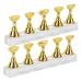 2 Sets Magnetic Nail Display Nail Display Stand False Practice Nail Stand Arcylic Fingernail Diy Display Stand Nail Tips Practice Holders Nail Tip Display Base Easel Manicure 2.5*1cm Golden