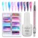 Gzmayuen Foil Transfer Nagel With Transfer Foil Marble Nail Sticker Nail Art Foil Set 15ml Transfer Foils Nail glue Nail foil Glue Transfer Foil Nail Stickers Nail Filings Gel Set Set 3
