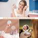 Shell Pocket Mirror with Lighted Selfie Ring 1x/2x Magnification, Dimmable LED Lights - Rechargeable Compact Handheld Mirror for Handbag - Perfect Gift for Sisters and Kids - White - Buy Online on GoSupps.com