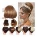 Messy Bun Hair Piece for Women Synthetic Straight Chignon Bun Hair Pieces 6" Drawstring Ponytail Extensions Clip In Hair Extension Heat Resistant Hair Donut Chignon for Women Fake Hair Accessories f Dark brown