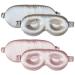 MATASSE Silk Your Life Silk Eye Mask - 3D Contoured Eye Mask for Sleeping Eye Cover Sleep Mask w/Silk Strap for Women Men No Wrinkles (Champagne & Pink)
