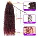 ZRQ 8 Packs Burgundy Goddess Locs Crochet Hair 24 Inch Ombre Boho Faux Locs Pre-Looped Hipple Locs Curly Soft Red River Locs Hair Extensions - Pack of 8 - Buy Online on GoSupps.com