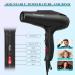 JIAABCHOMO Professional 2500W Ionic Hair Dryer with Diffuser, Brush, and Nozzle - Fast Drying, 2 Speeds, 3 Heat Settings, Cool Button - Hairdryer for Women - Buy Online on GoSupps.com