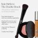 Saie The Double Brush | Multi-Use Dual Ended Makeup Brush for Highlighting Contouring & Concealing | Vegan & Cruelty-Free Face Brush - Buy Online on GoSupps.com