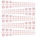 140 pieces of toenails tips artificial false nails to stick on French footnails full cover nail tips natural toenails tips for women girls diy manicure decoration 14 sizes (c)