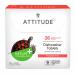 ATTITUDE Dishwasher Tablets, Water-soluble Plant- and Mineral-Based Effective Formula, Phosphate-free, Vegan and Cruelty-free, Unscented, 26 Count 26 Count (Pack of 1)