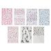 7 Sheets of Fire Flame Wave Lines Nail Stickers 3D Swirl Stripes Nail Stickers Self Adhesive Nail Art Stickers Nail Design for Nail Art Decoration Design