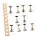 Healeved 1 Set Nail Art Base Metal Display Stand Fake Nails Holder Nail Stands for Press on Nail Art Practice Base Display Stands Nail Art Display Stand Decorative Nails Wooden Cosmetic