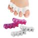 Toe Separators for Women & Men - 4PCS Gel Toe Separators To Correct Bunion Bunion Corrector for Women & Men Toe Spacers Hammer Toe Straightener Big Toe Stretcher (Pink & White)