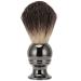 Portable Shaving Brush With Stainless Steel Handle (Gun Color) Shaving Brush For Men