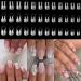 Misssix Short Gel x Nail Tip 360Pcs  Short Clear Gel Nail Tips for Acrylic Nails Professional  Soft Gel Press on Nails Full Cover Fake Tips Nail - Almond & Coffin & Square Shape C-Nail Tips-G1