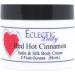 Eclectic Lady Red Hot Cinnamon Satin and Silk Cream Body Cream Body Lotion 2 oz - Shea Butter Aloe Silk Amino Acids Vitamin E Phthalate-Free Handcrafted in USA - Perfect For Women 2 Ounce (Pack of 1)