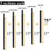 Adjustable Steel Tent Poles Set of 2 - Black | Replacement Rods for Tarp Canopy Camping - Buy Online on GoSupps.com