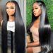 30 Inch Straight Human Hair Wig For Black Women 180 Density 13X6 HD Lace Front Wigs Human Hair Pre Plucked With Baby Hair Brazilian Virgin Human Hair Glueless Lace Frontal Wig Natural Color 30 Inch 13X6 Straight Full Lace Wig