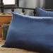 LULUSILK 22 Momme 100% Silk Pillowcase Hair and Skin Care Pillowcase Wrinkle-Resistant 1 Piece 80x80cm Navy Blue 80*80cm Navy Blue