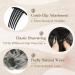 Kamm Clip Wavy Short Ponytail Extension - 22cm Gray & White Tips | Thick Synthetic Hair Hairpiece for Women - Buy Online on GoSupps.com