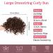 Rpeixya Hair Part Bun with Elastic Cord - Stylish Curly Ponytail Chignon for Women & Girls (Brown) | Perfect for Elegant Updos & Everyday Wear - Buy Online on GoSupps.com