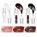 3 Colors Lip Plumping Gloss Waterproof Long-Lasting Moisturizing Velvety Lip Stain Clear/Black Cherry/Black Lip Oil Plumping Hydrating Liquid Lipstick Vegan Lip Makeup
