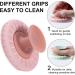 Beomeen Silicone Face Scrubber Exfoliator 2 in 1 Removable Round Manual Facial Cleansing Brush for Deep Cleaning and Massaging Skin Care Face Wash Brush Blackhead Acne Pore Pad (Green+Pink) - Buy Online on GoSupps.com