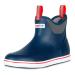 Xtratuf Men's Fishing Rain Watertight Anglers Rubber Chevron Pull Tabs Ankle Deck Boots 10 Navy & Red