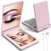 ULIGOOD 2023 Latest Travel Mirror with Light, 1X/3X Magnification Lighted Pocket Mirror, Touch Switch Compact Mirror with LED Light, 2-Sided, Portable, Folding, Handheld, Small Compact Mirror(Pink)