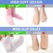 Men's Silicone Moisturizing Socks - 2 Pairs Pink/White XL Post-Pedicure Recovery Deep Hydration Foot Care for Dry & Cracked Skin - Buy Online on GoSupps.com
