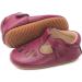 Dotty Fish Leather T-bar First Walking Shoes | Baby & Toddler Girls | Non-Slip | Child Size 3-7 UK | Plum T Bar - Buy Online on GoSupps.com