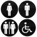 Wc sign for door toilet sign men women disabled mixed pack 4