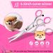 Round Tip Dog Grooming Scissors Kit - Titanium Coated Stainless Steel Set for Small Pet Cat Dog - Thinning/Straight/Curved Shears with Comb and Case in Pink - Buy Online on GoSupps.com