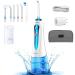 Water Dental Flosser Cordless for Teeth,Braces&Gums Care,H2ofloss Portable Oral Irrigator with 5 Modes and 6 Jet Tips, Rechargeable Water Teeth Cleaner for Home Travel,IPX7 Waterproof Blue