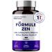 ZEN FORMULA | GABA Griffonia St. John's wort Melissa Rhodiola Vitamin B6 | Natural Stress Relief | 30 Days of Relaxation | Dietary Supplement | Made in France