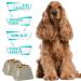 Grey Spaniel Dog Puppy Bowls Set - 2x 0.6L Non-Slip Pet Food Water Dishes - Buy Online on GoSupps.com