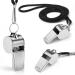 Huoberr Trillerfeife - 3 Stainless Steel Referee Whistles | Loud 120 dB | Ideal for Coaches & Officials with Lanyard - Buy Online on GoSupps.com