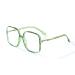 BIGGY Oversized Square Blue Light Blocking Glasses - Ultralight Fashion Nerd Frames for Women Men Green