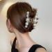 4pcs Large Whaleline Hair Clips for Women - Metal Pearl Faux Fur - Non Slip Hair Accessory - Buy Online on GoSupps.com