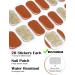 Cured Gel Nail Strips Kit - Long Lasting & Waterproof Orange Red and Gold Real Nail Polish Wraps with Accessories - UV/LED Lamp Required - Buy Online on GoSupps.com
