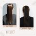 Ponytail Extensions - Hetto Real Hair Brown Smooth Braid Remy Extensions #2 Darkest Brown 45 cm 80g - Shop Now! - Buy Online on GoSupps.com